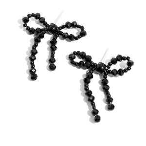 Black Bow Earrings